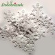 Cekiny śnieżynki MAŁE matowe 15 mm/5g białe matowe