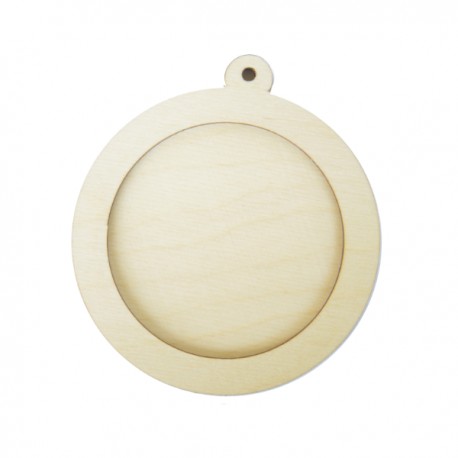 Bombka z ramką ze sklejki 10 cm