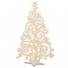 Choinka ażurowa z gwiazdkami ze sklejki na podstawcew kształcie gwiazdki 29,5 cm