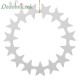  Wianek ze sklejki - baza ozdobna 25cm-GWIAZDKI-bielony