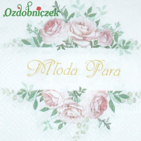 Serwetka do Decoupage młoda para róże 1 szt
