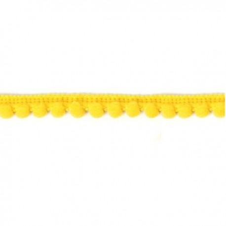 Taśma z mini pomponikami 5 mb- ŻÓŁTA