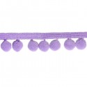 Taśma z pomponami 1 mb- JASNY FIOLET