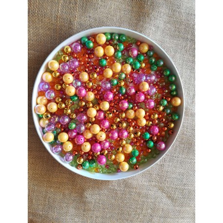 Koraliki dekoracyjne mix koloru mix rozmiaru 250g