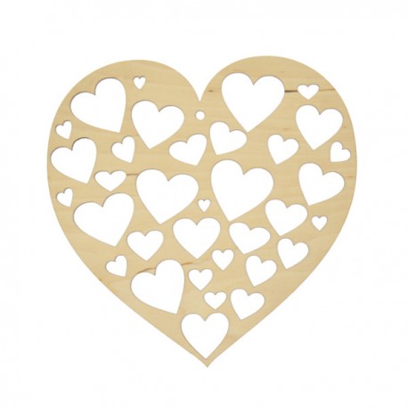 Ażurowe serce SERDUSZKA, ze sklejki