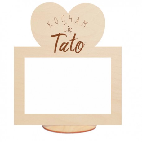 Ramka na zdjęcie z sercem kocham Cię Tato 