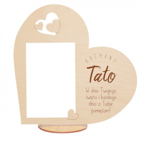Ramka na zdjęcie - serce z wierszykiem dla Taty