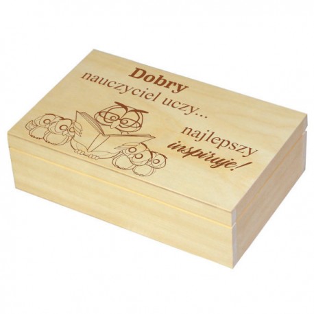 Grawerowana herbaciarka 8 - "Podziękowanie dla nauczyciela" wzór nr 1
