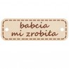 Dekor - zawieszka ozdobna BABCIA MI ZROBIŁA 1szt 