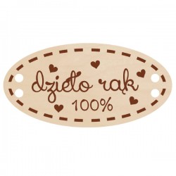 Dekor - zawieszka, owalna, guzik wzór nr 3, 50szt 