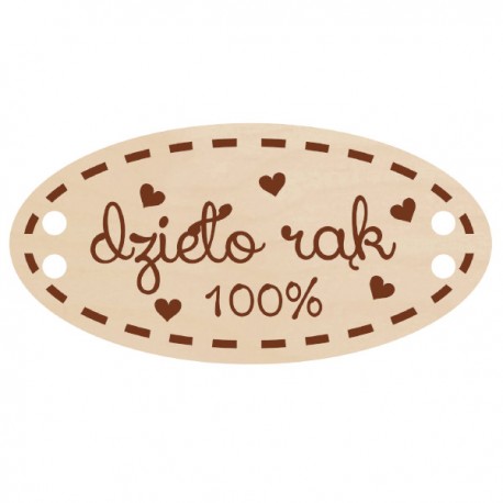 Dekor - zawieszka, owalna, guzik wzór nr 3, 50szt 