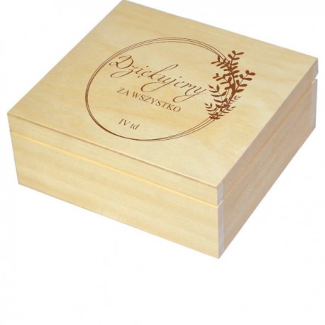 Herbaciarka zestaw prezentowy ze słodkościami dla Nauczyciela personalizowana szkatułka kuferek - zestaw 1, wzór 4