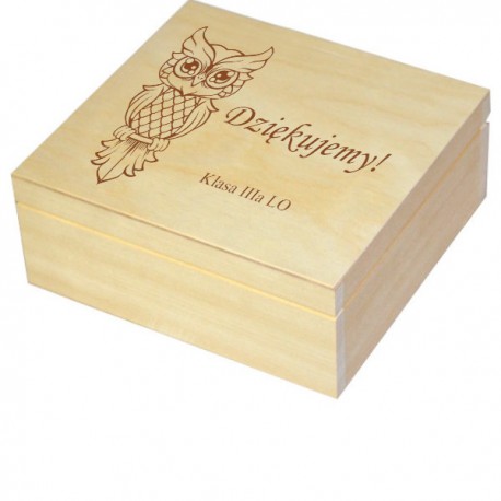 Herbaciarka zestaw prezentowy ze słodkościami dla Nauczyciela personalizowana szkatułka kuferek - zestaw 1, wzór 4
