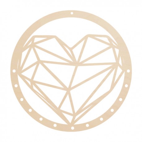 Łapacz snów baza geometryczny SERCE 20cm 
