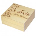 Szkatułka/pudełko z grawerem 17 na Dzień Taty wzór nr 2- naturalna
