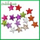 GWIAZDKI brokatowe malutkie KOLOROWE 1,7cm/144szt.