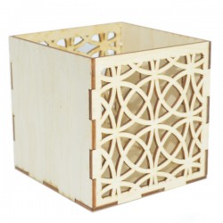 Ażurowy lampion ze sklejki - wzór 1