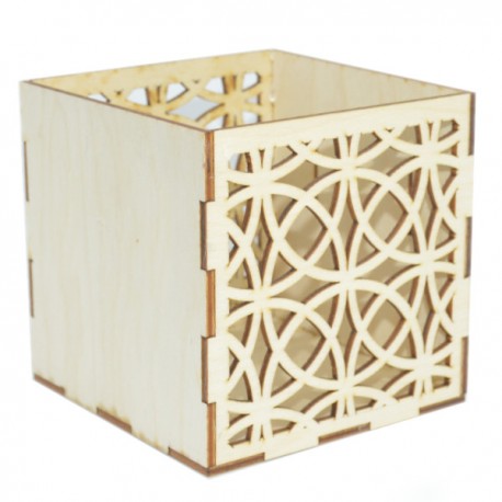 Ażurowy lampion ze sklejki - wzór 1