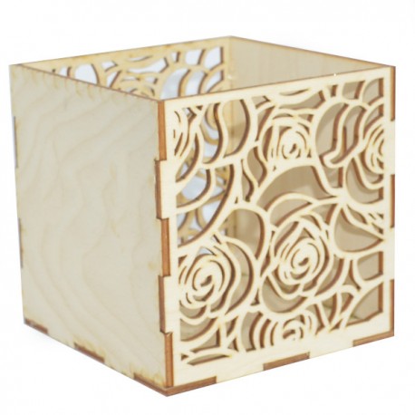 Ażurowy lampion ze sklejki - wzór 2