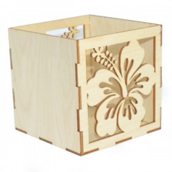 Ażurowy lampion ze sklejki - wzór 4