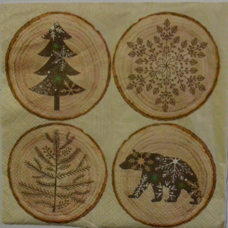 Serwetka do decoupage PLASTRY DRZEWA 1szt.