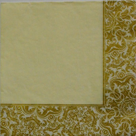 Serwetka do decoupage SERWETA ZŁOTA KORNOKOWA 1szt.