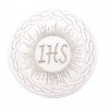 Aplikacja IHS biała ze złotym szlaczkiem 1szt.
