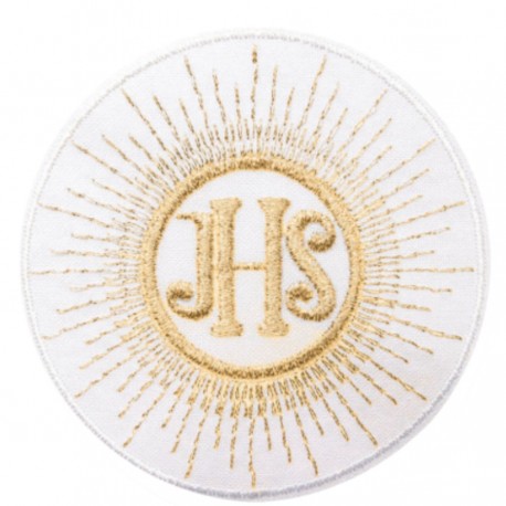 Naszywka IHS ze srebrną nitką
