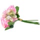 Bukiet hortnesja z różami 6szt krem róż fiolet