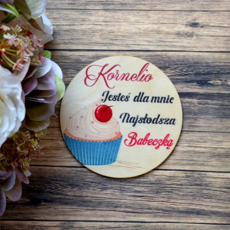 Podkładka pod kubek z grawerem TATA MA ZAWSZE RACJĘ, ze sklejki