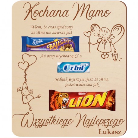 Dyplom dzień chłopaka, WALENTYNKI słodka TABLICZKA 3 elementy