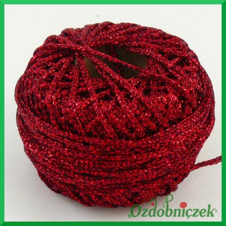 Sznurek brokatowy 2.5mm/50mb bordowy