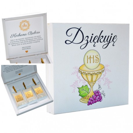 Pamiątka I Komunia Święta, pudelko na pieniądze WZORY DO WYBORU