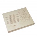 Drewniane pudełko na czekoladki Merci z okazji Dnia Matki wzór nr11