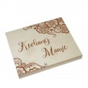 Drewniane pudełko na czekoladki Merci z okazji Dnia Matki wzór nr13