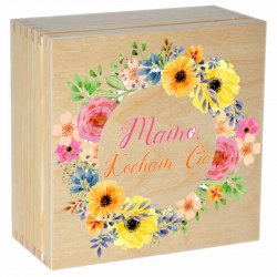 Herbaciarka na 4 przegrody z nadrukiem na Dzień Matki WZORY DO WYBORU