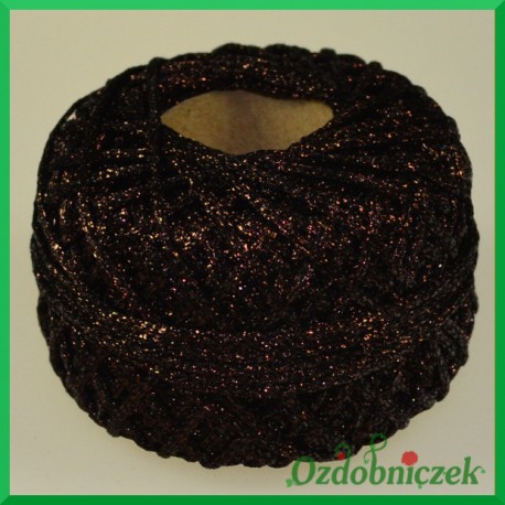 Sznurek brokatowy 2.5mm/4mb brązowy