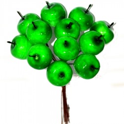 Rajskie jabłuszka zielone 2CM na druciku 12szt.