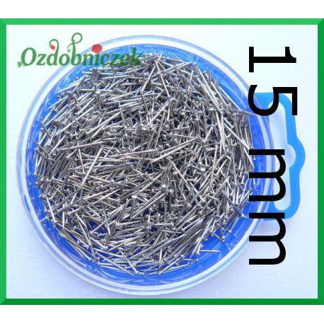 Szpilki krótkie 15mm do cekinów z dużymi otworami 30g