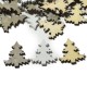 Choinki, śnieżynki drewniane mix kolorów 