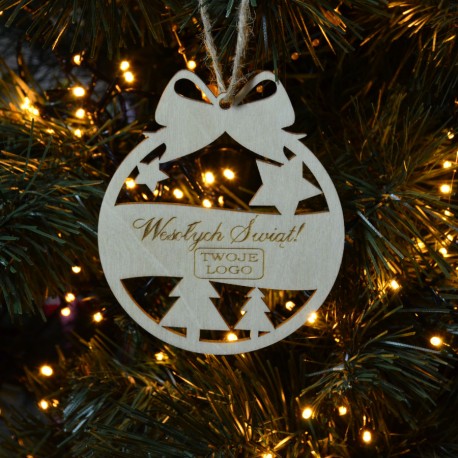 Bombka z logo, grawerowana 100szt 