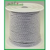 Sznurek oplatany 3,2mm / 1mb srebrny