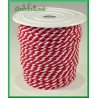 Sznurek oplatany 3,2mm / 1mb biało-czerwony