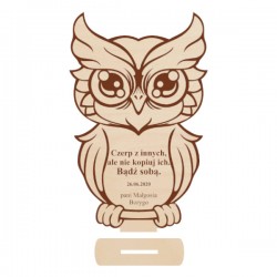 Medal dla absolwenta szkoły podstawowej z grawerem , ze sklejki 