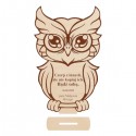 Sowa z grawerem, statuetka dla ucznia