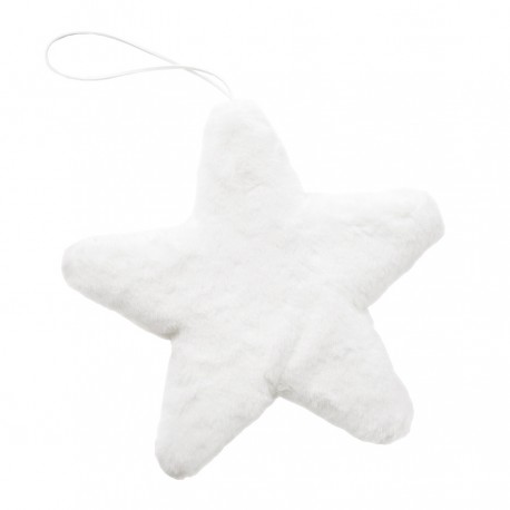 Gwiazda duża zawieszka pluszowa 25,5cm BIAŁA