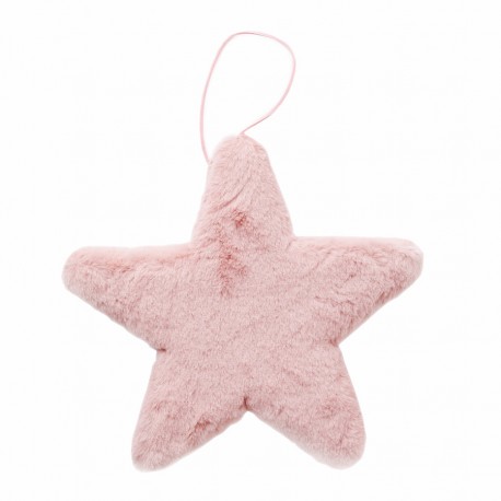 Gwiazda duża zawieszka pluszowa 25,5cm RÓŻOWA