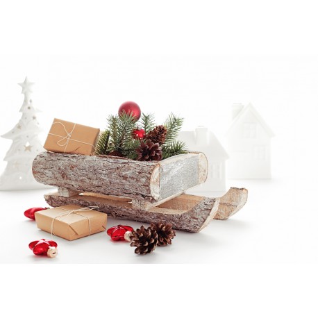 Duże sanie naturalne z kory 