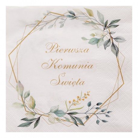 Serwetka do decoupage - PIERWSZA KOMUNIA ŚWIĘTA 1 SZT.