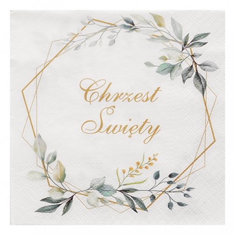 Serwetka do decoupage - CHRZEST ŚWIĘTY 1szt.